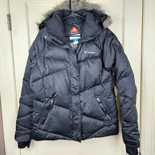 Columbia Omni Heat Women's Size: L Down Puffer Ski Jacket Coat Faux Fur Hood