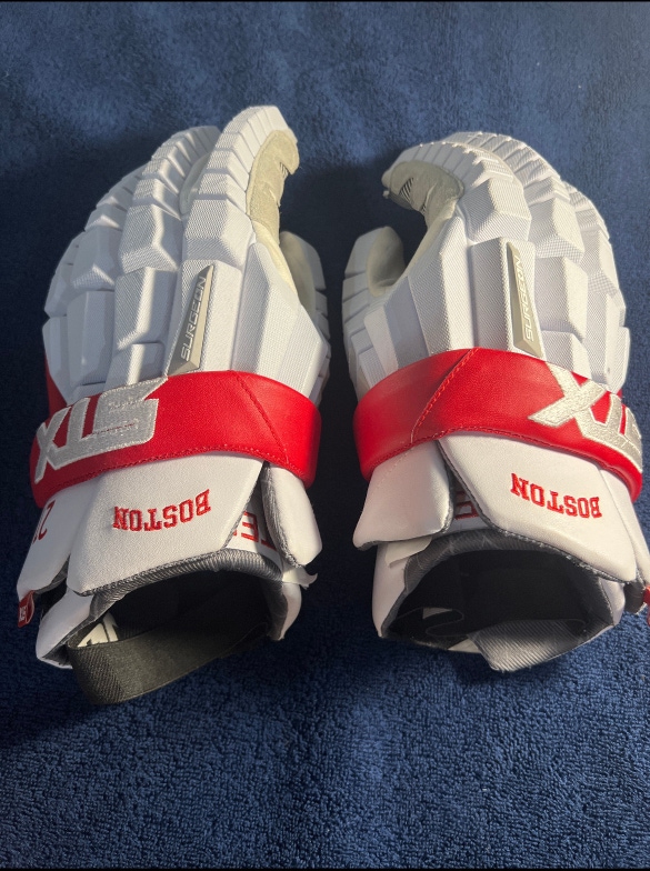 New Boston U Custom STX Lacrosse Gloves Large