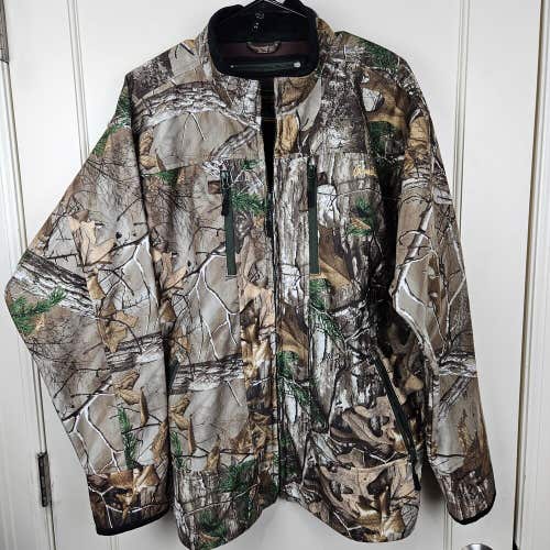 GameHide Men's Size: L Realtree X-Tra Camo Hunting Jacket Softshell Silent