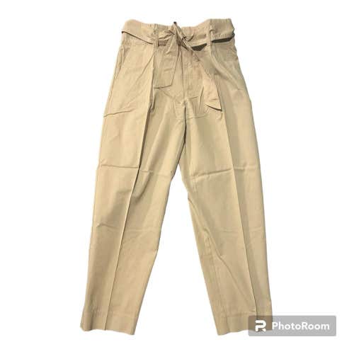 NWT Lauren Ralph Lauren Womens Pants Size 8 High Rise Belted Tapered Cropped