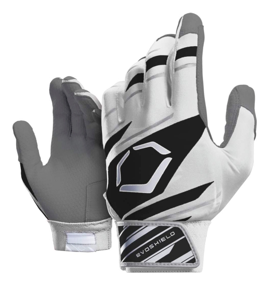 EvoShield Adult XLarge SPEED STRIPE GEL TO SHELL Batting Gloves WHITE/BLACK/GRAY -WTV2045140123XL