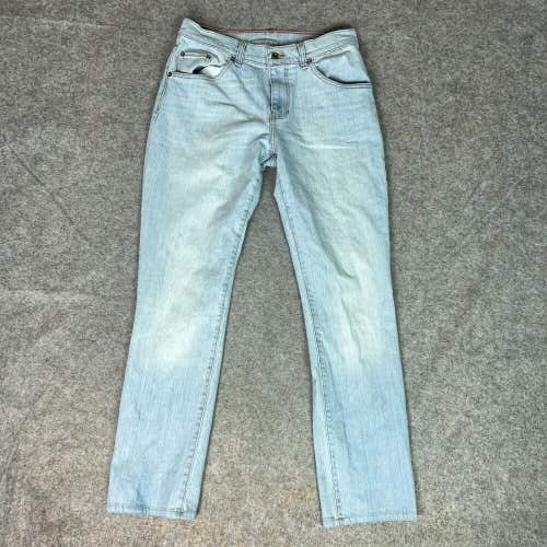 Raleigh Denim Mens Jeans 31x31 Blue Straight Pant Light Mid Rise Jones Pockets
