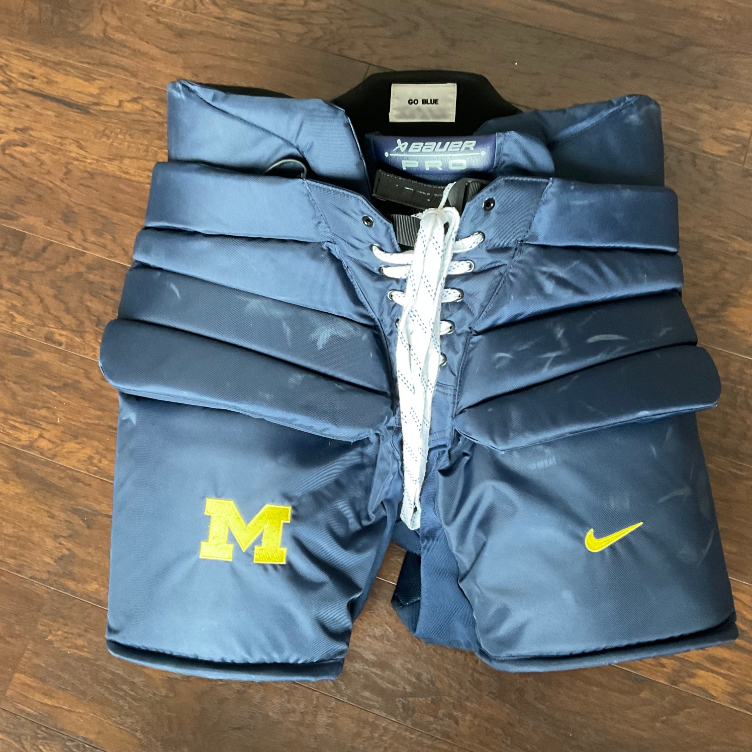 Bauer Pro Stock Goalie Pants XL - University of Michigan