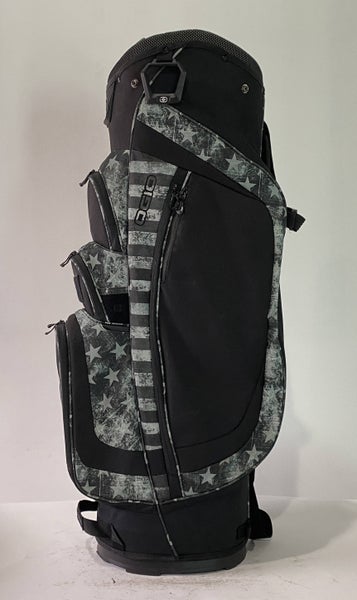 Ogio Stars Stripes Cart Bag Black 15-Way Divide Single Strap