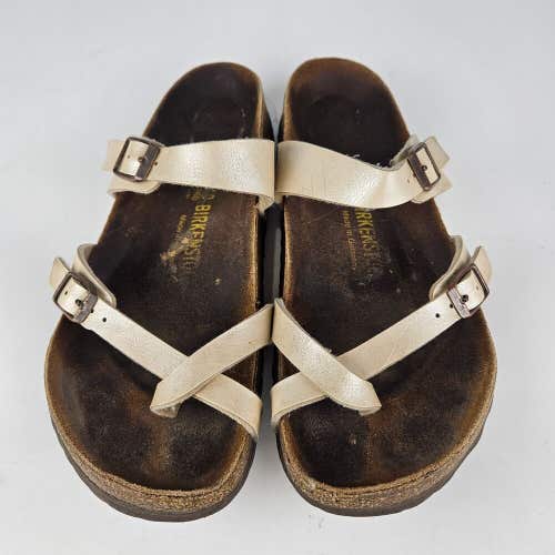 Birkenstock Mayari Toe Loop Sandals Womens Size 40 / 9 Beige Pearl Slip On Shoe