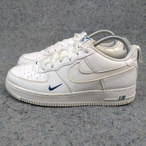 Nike Air Force 1 Low LV8 Boys Size 7Y Sneakers Reflective White Blue FB8034-100