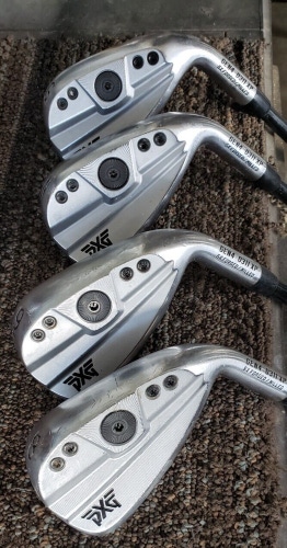 SET OF 4 DXG GEM 4 0311 XP 5 X FORGED/MILLED GOLF IRONS 8 9 PW AW EXCELLENT
