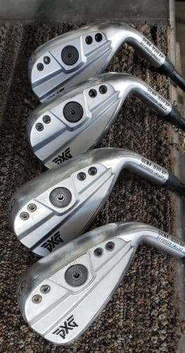 SET OF 4 DXG GEM 4 0311 XP 5 X FORGED/MILLED GOLF IRONS 8 9 PW AW EXCELLENT