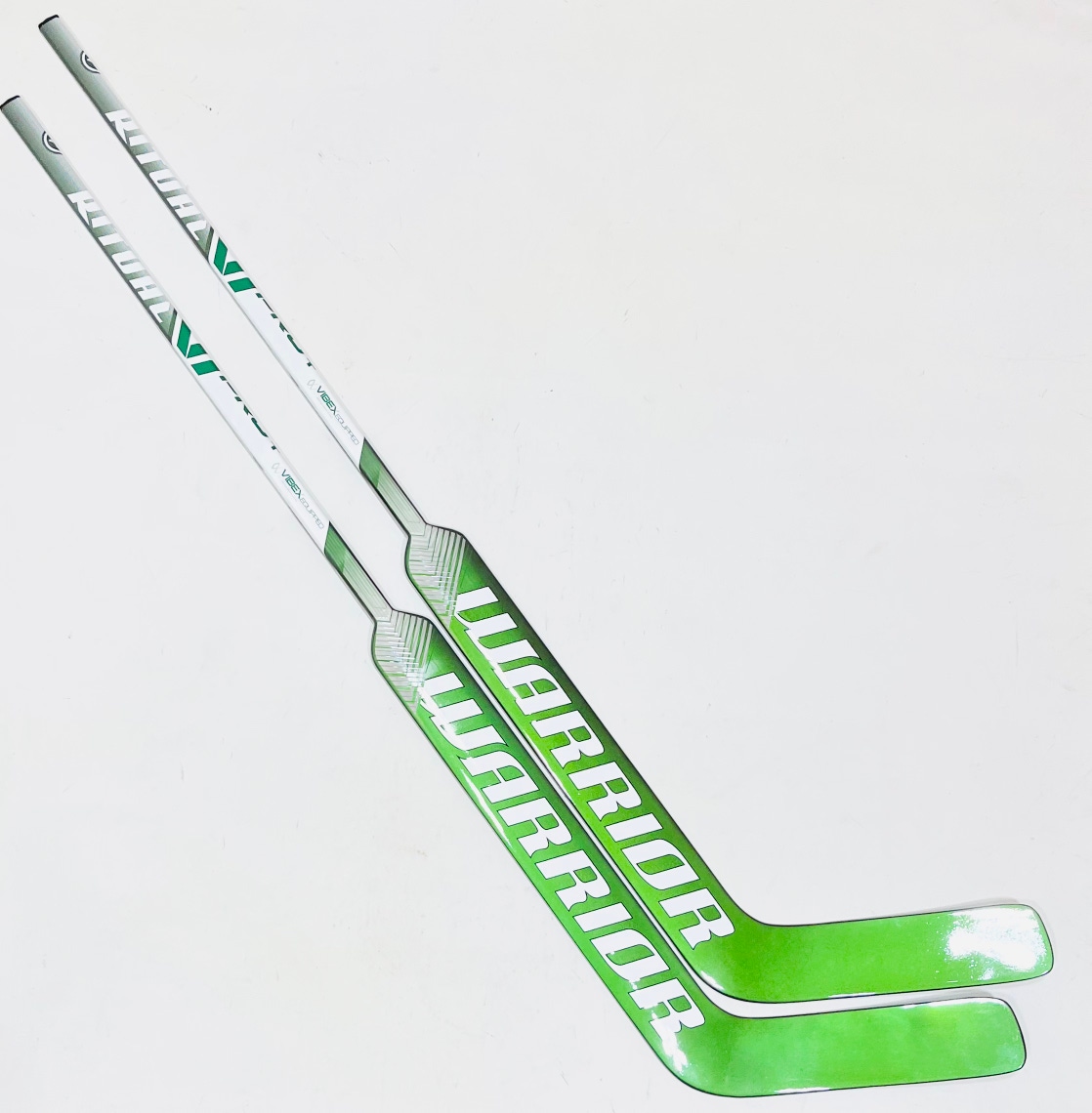 New 2 Pack Custom Green Warrior Ritual V1 Pro + Goalie Stick-Regular-27" Paddle-31.5" Shaft