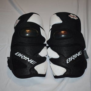 Brine X-Factor Gel Lacrosse Arm Pads, Black/White, Adult Large - Great Condition!