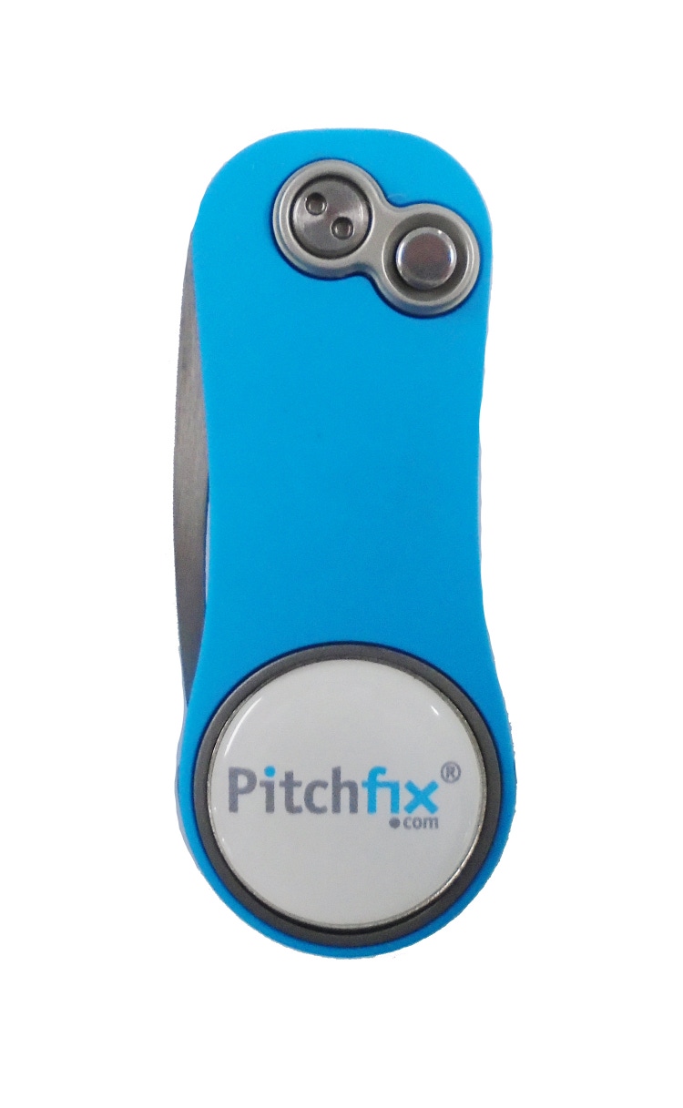 NEW Pitchfix Hybrid 2.0 Light Blue/White Divot Tool/Ballmarker/Pencil Sharpener