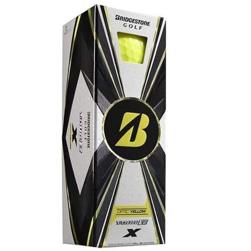 Bridgestone Tour B-X Golf Balls (Optic Yellow, 3pk) 1 Sleeve 2022 NEW