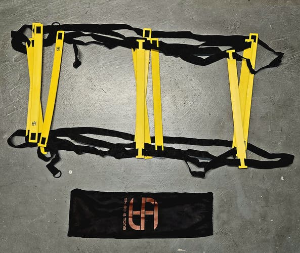 Used - Shred & Tone Pro Agility 15 Feet Speed Ladder with Carrying Bag - Yellow