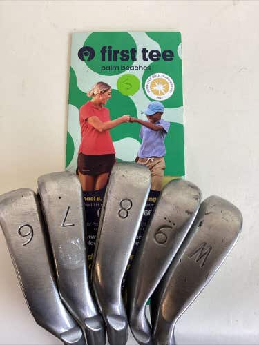 Ping G2 Iron Set 6-PW Black Dot Pro force 95 Gold Stiff Graphite Shafts -1/2