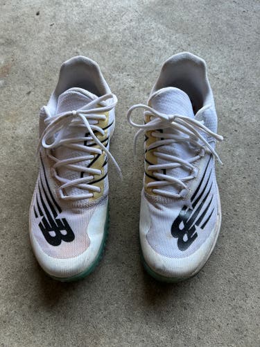 White Used Adult Men's Size 12 (Women's 13) Turf Cleats New Balance