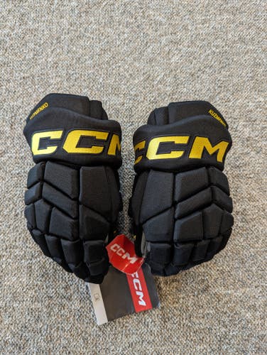 *NEW* Vancouver Canucks Black Skate CCM Pro Stock 14" Hockey Gloves - KUZMENKO