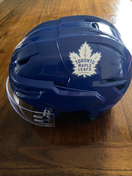 Official Toronto Maple Leafs Used Medium Bauer Re-Akt 95 Helmet And Visor