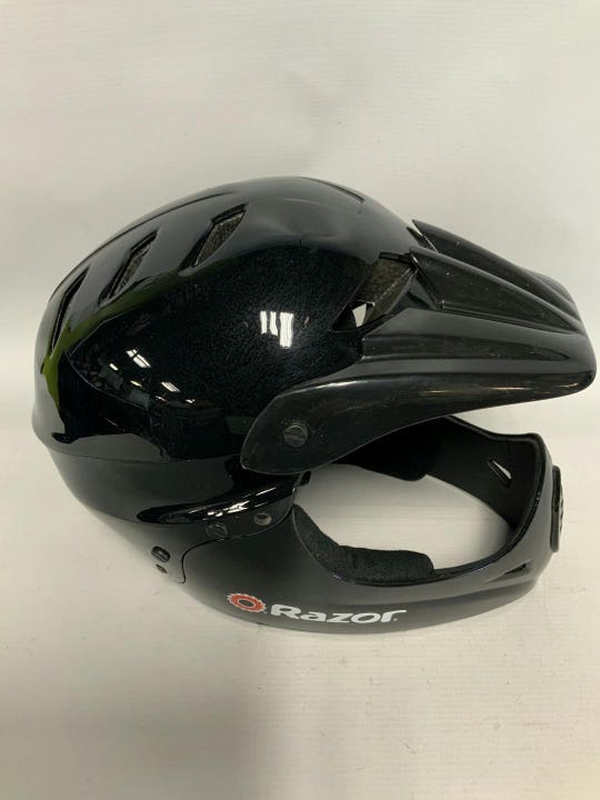 Used Razor Full Helemt Blk Md Bicycle Helmets