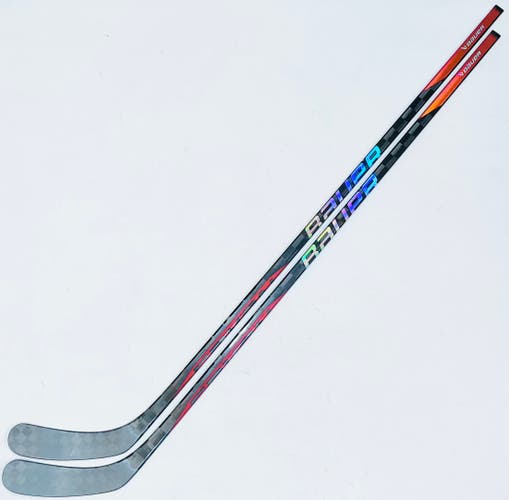 New 2 Pack Custom Red Bauer Nexus SYNC Hockey Stick-RH-P92-87 Flex-Grip