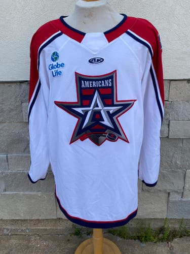 AK Allen Americans ECHL Pro Stock Game Used Jerseys White GALLY 8965