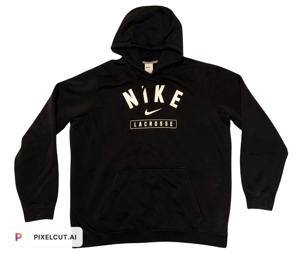 Nike Lacrosse Men’s Hooded Sweatshirt Black Size XL