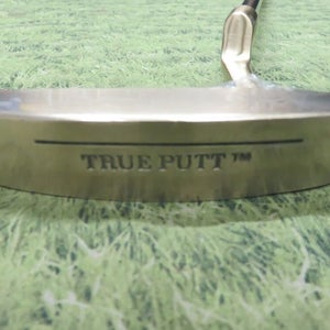 NEW * TRUE PUTT BRASS 35.5" Putter w/Black Graphite w/ SOUND SLOT #902