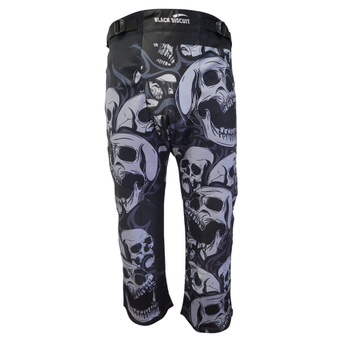 Black Biscuit "SKULLY" Inline Hockey Pant - Gray - PHASEOUT - FINAL SALE