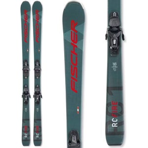 NEW FISCHER RC FIRE SKIS SIZE 155 CM WITH FISCHER BINDINGS $489