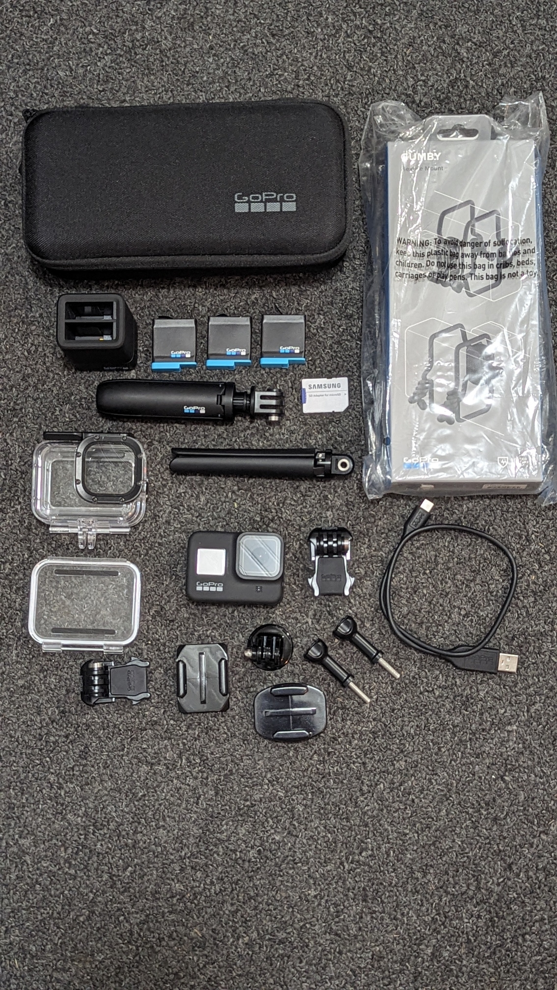 GoPro Hero8 Action Camera Bundle with All The Accessories!!