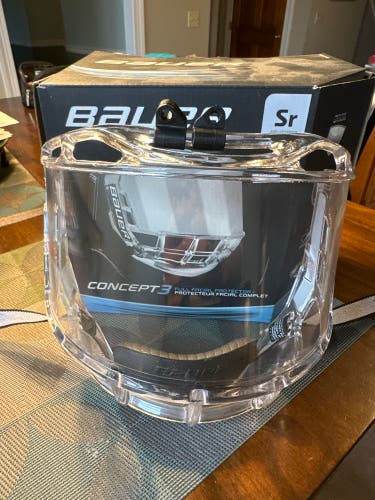Used  Bauer Concept 3 Full Shield Senior Helmet