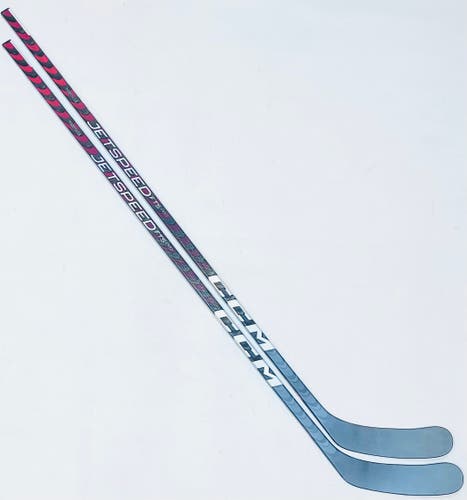 New 2 Pack Red CCM Jetspeed FT5 Pro Hockey Stick-LH-P90M-90 Flex-Grip W/ Bubble Texture