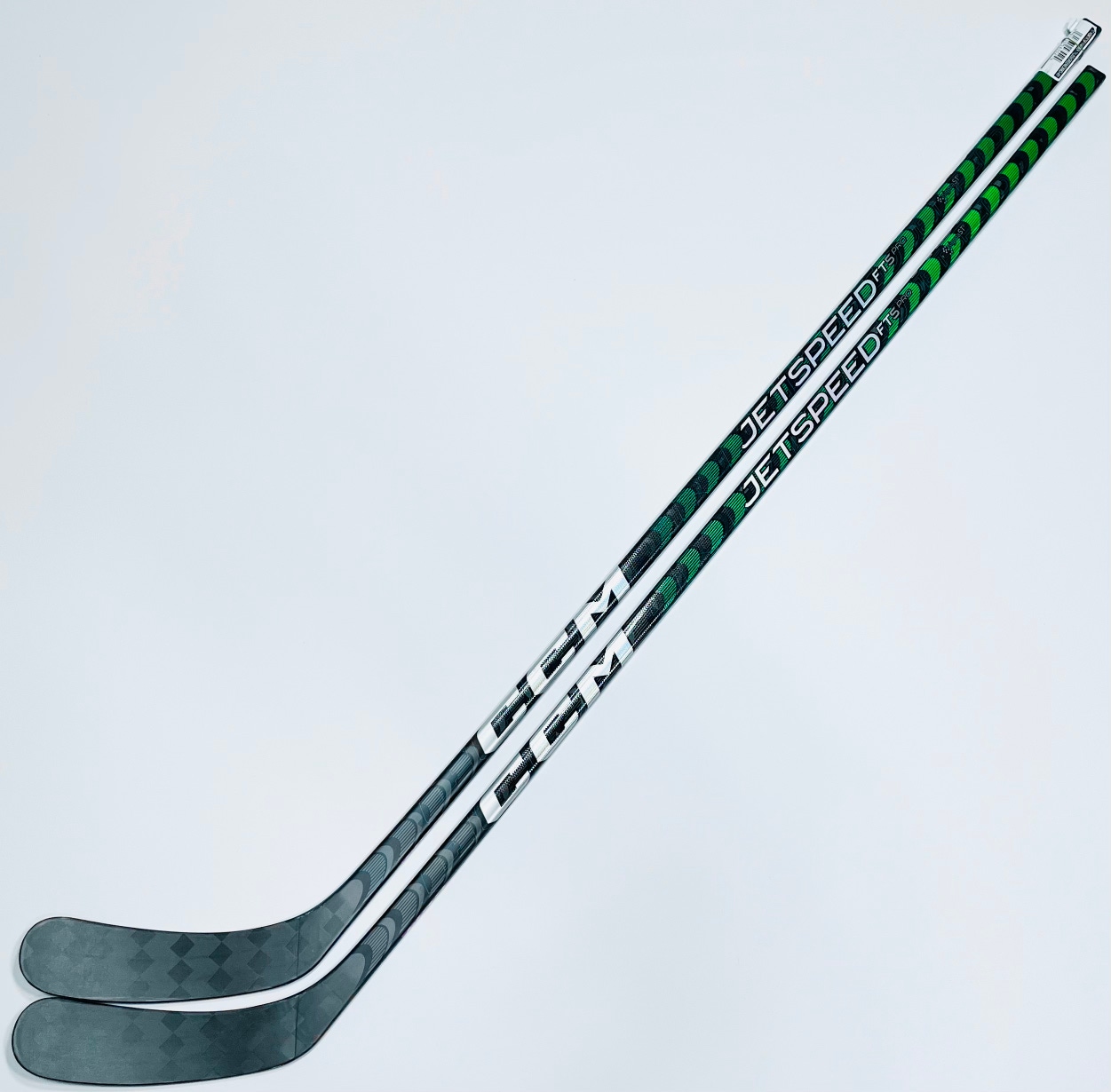 New 2 Pack Green CCM Jetspeed FT5 Pro (Tr7 Pro Build) Hockey Stick-RH-80 Flex-P90