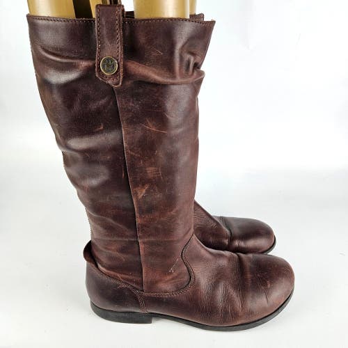 Birkenstock Sarnia Women's Size: 40 / 9 Tall Saddle Brown Leather Slouch Boots
