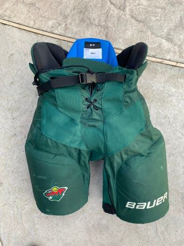 Bauer Nexus Pro Stock Hockey Pants Small Minnesota Wild Hunter Green 4330