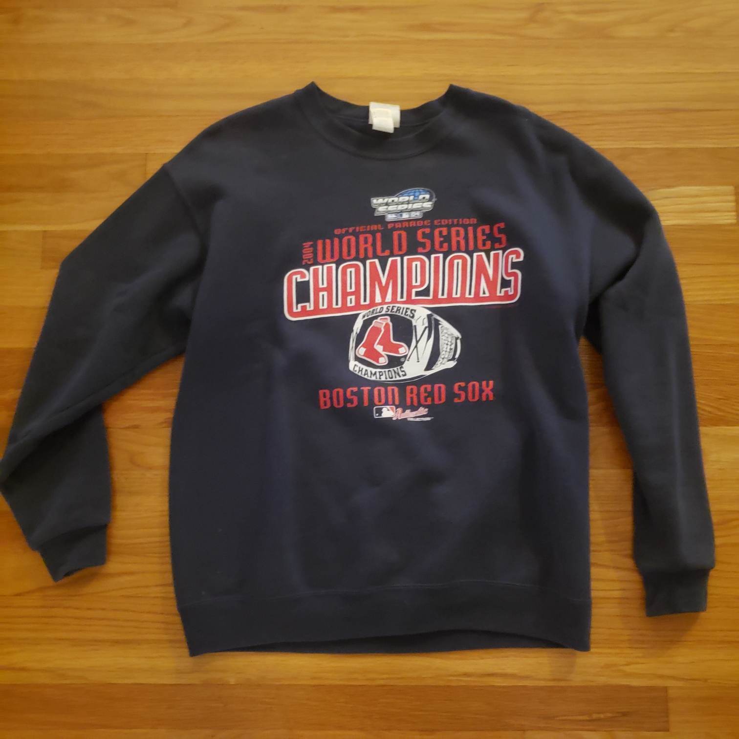 Boston Red Sox 2004 World Series Champions Vintage MLB Sweatshirt Size Medium
