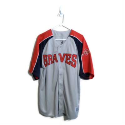Dynasty MLB Atlanta Braves Fanwear Button Up Jersey XL