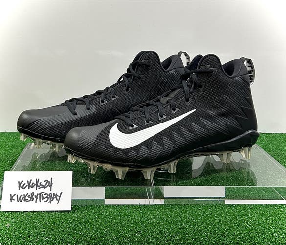 Nike Alpha Menace Pro Mid TD Black Football Cleats size 14 Mens Promo