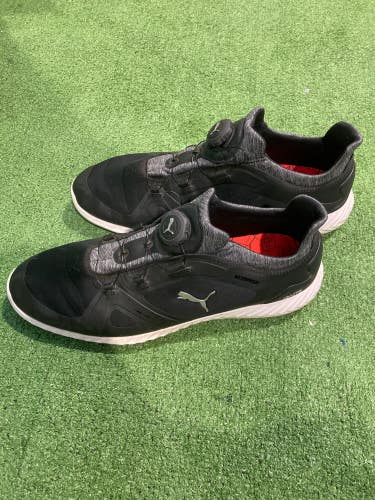Black Used Men's Size 11 (Women's 12) Puma Ignite Golf Shoes