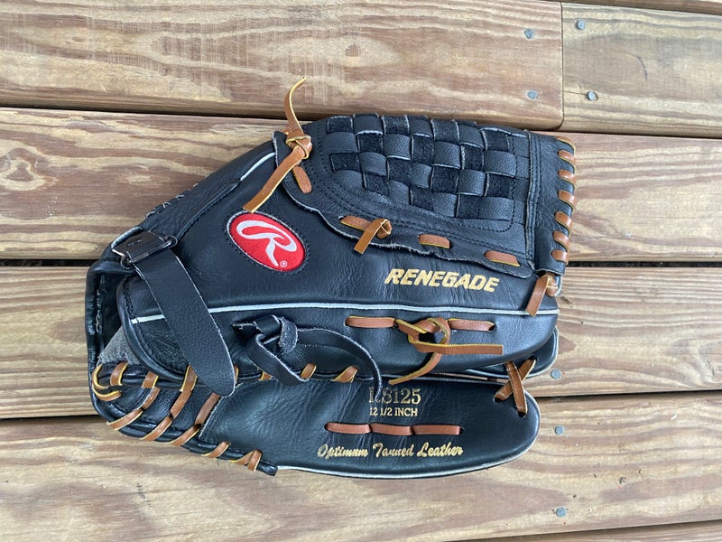 Used Rawlings Renegade Right Hand Throw Pitcher Baseball Glove 12.5"