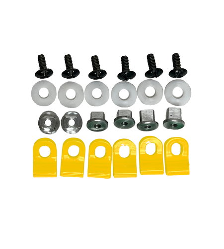 Mix Hockey Goalie Mask Cage Powder Coated Clips and Screws kits - YELLOW