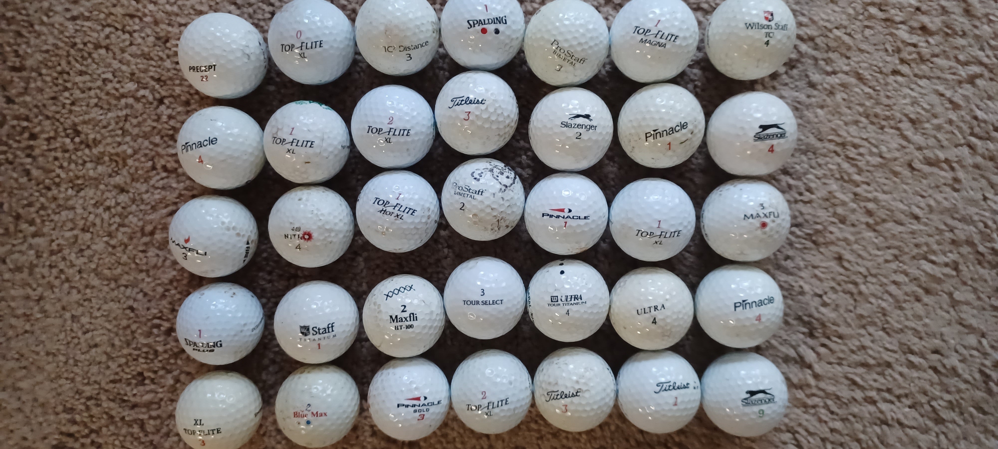 35 Used Golf Balls