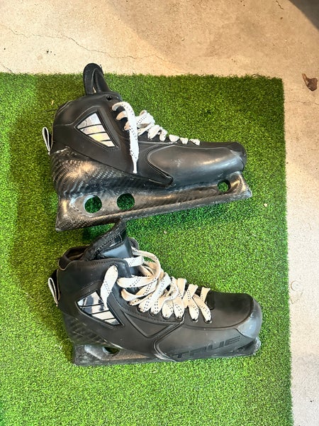 Used True Regular Width Pro Stock 10.5 One Piece Hockey Goalie Skates