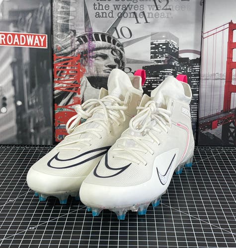 Nike Alpha Huarache 8 Elite LAX Mens Sz 13 Sail Pink Black Lacrosse CW4440-116