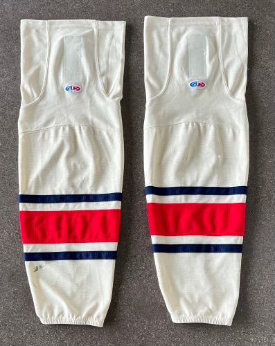Used Athletic Knit Adult Large New York Rangers Winter Classic Colour Way Socks (Check Description)