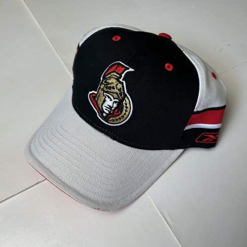 Y2K Ottawa Senators Strapback Hat Cap Reebok RBK Face Off NHL Hockey