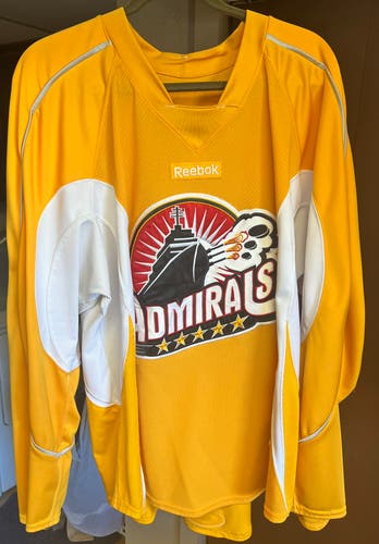 Norfolk Admirals Yellow Reebok Practice Jersey 58