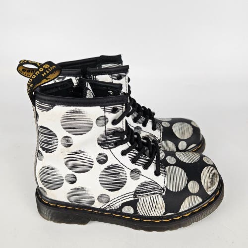 Dr Martens Doc 1460 T Toddler Kids Size 10 Leather Combat Boots Zip Side