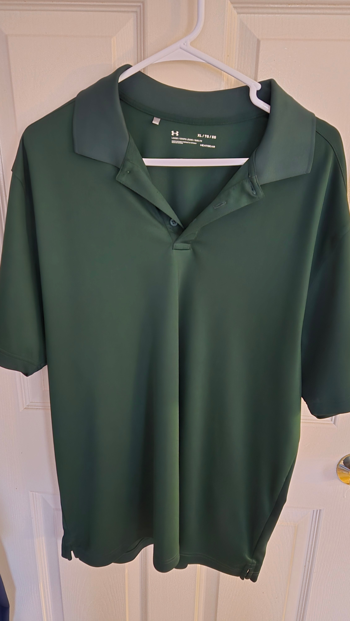 Green XL Under Armour Heatgear Golf Shirt