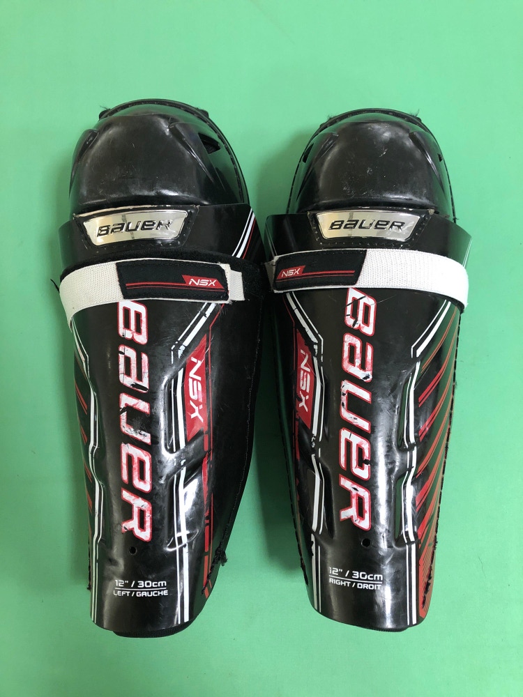 Junior Used Bauer NSX Shin Pads 12"