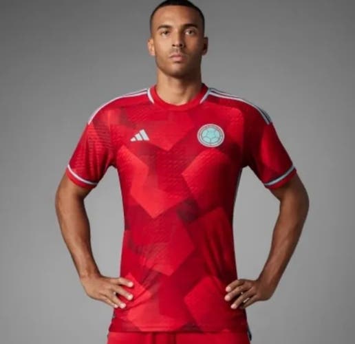 Adidas Colombia National Soccer Team 2022 Red Away VaporKnit Jersey Size Extra Large